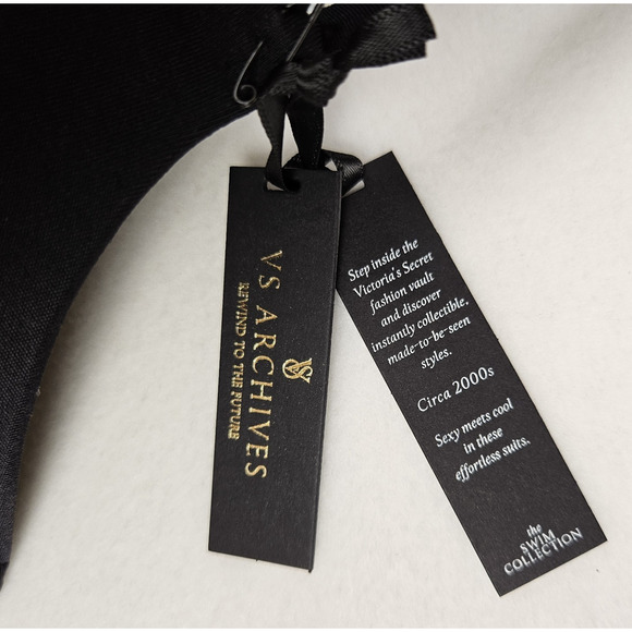 VS Archives Swim Bikini Top Victoria Secret Strappy Sided Bombshell Push Up 34DD - Picture 11 of 16